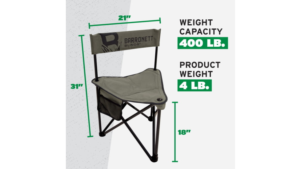 Barronett Blinds Blind Chair, Olive Green, 1-Person, BC109