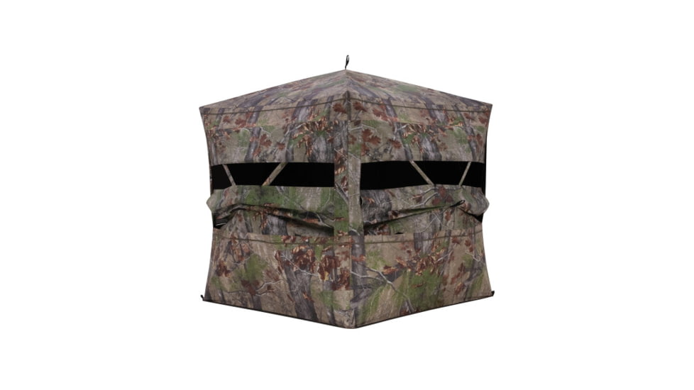 Barronett Blinds Grandview, See-Through Hunting Blind, View-Through Fabric, Silent Shooting Windows, Bloodtrail Backwoods, 82in x 105iin x 103in, Bloodtrail Backwoods, 4-Person, GV450BW