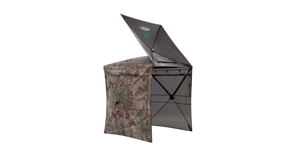 Barronett Blinds Insight, See-Through Hunting Blind, View-Through Fabric, Silent Shooting Windows, Bloodtrail Backwoods, 68in x 71in x 71in, Bloodtrail Backwoods, 2-Person, NS200BW