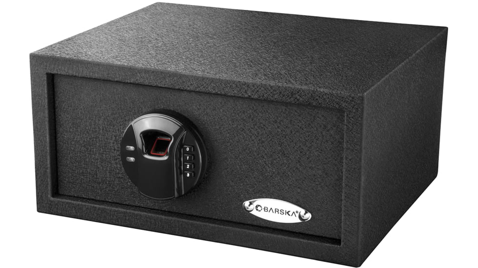 Barska 0.46 Cubic Fit HQ100 Biometric Keypad Safe, Black, Small, AX12888