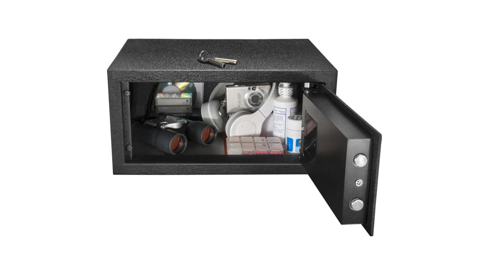 Barska 0.46 Cubic Fit HQ100 Biometric Keypad Safe, Black, Small, AX12888