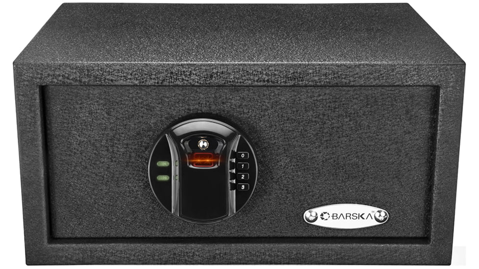 Barska 0.46 Cubic Fit HQ100 Biometric Keypad Safe, Black, Small, AX12888