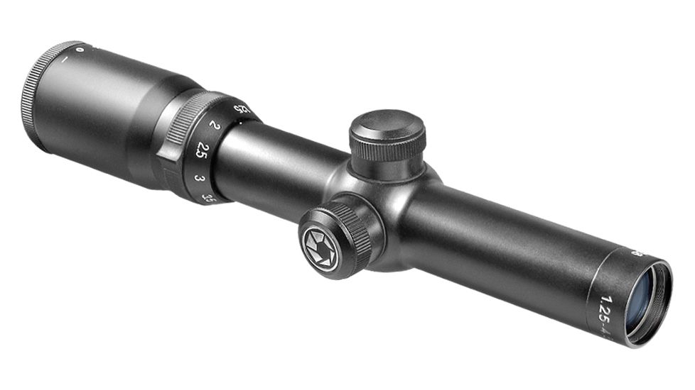 Barska 1.25-4.5x26 Euro-30 Waterproof Rifle Scope, Black, 4 A Reticle - AC10018