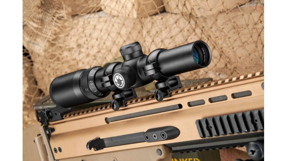 Barska 1.25-4.5x26 Euro-30 Waterproof Rifle Scope, Black, 4 A Reticle - AC10018