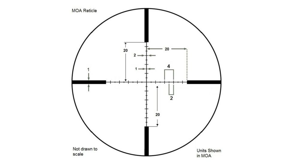 Barska 1.5-6x44mm Level Rifle Scope,Illuminated MOA Reticle, Black, Medium AC12780