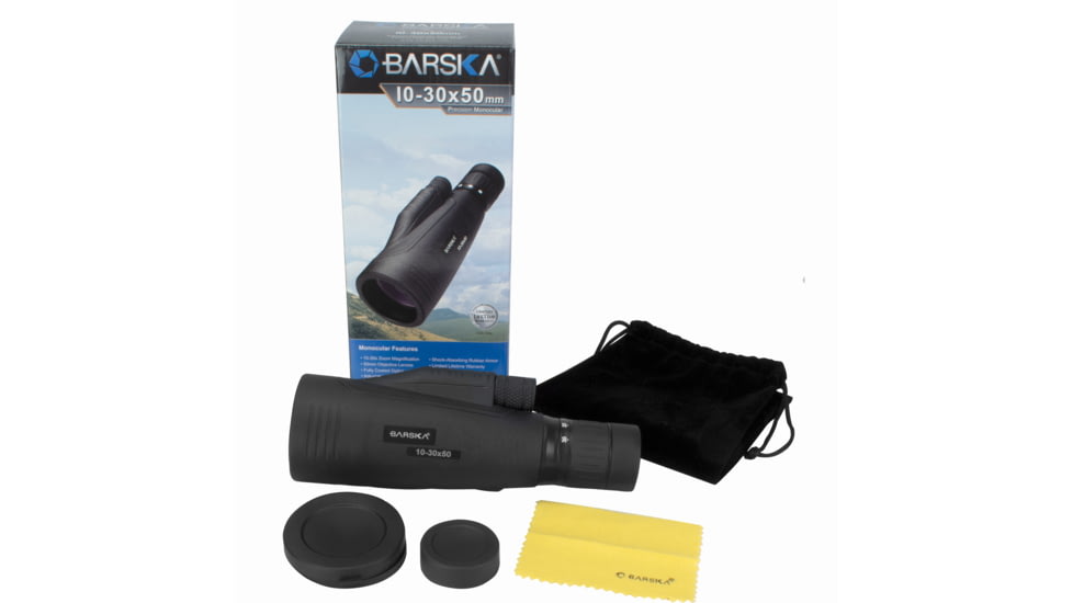 Barska 10-30x50 Monocular, Black, Small, AA13638