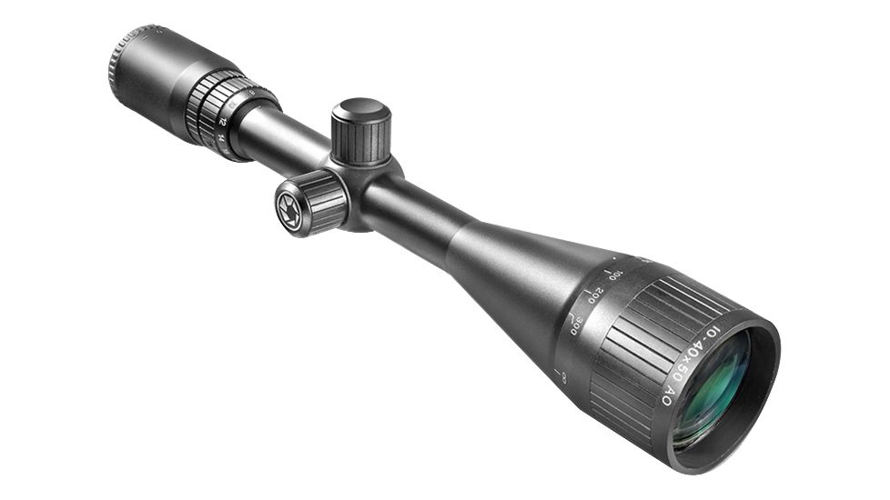 Barska 10-40X50 Adjustable Objective Varmint Rifle Scope, Black, Target Dot Reticle AC11318