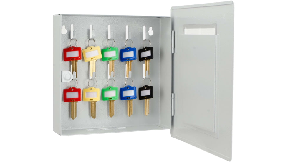 Barska 10 Capacity Picture Wall Mount Photo Frame Key Cabinet w/Magnetic Lock, 4x6in, Grey, Small, CB13060