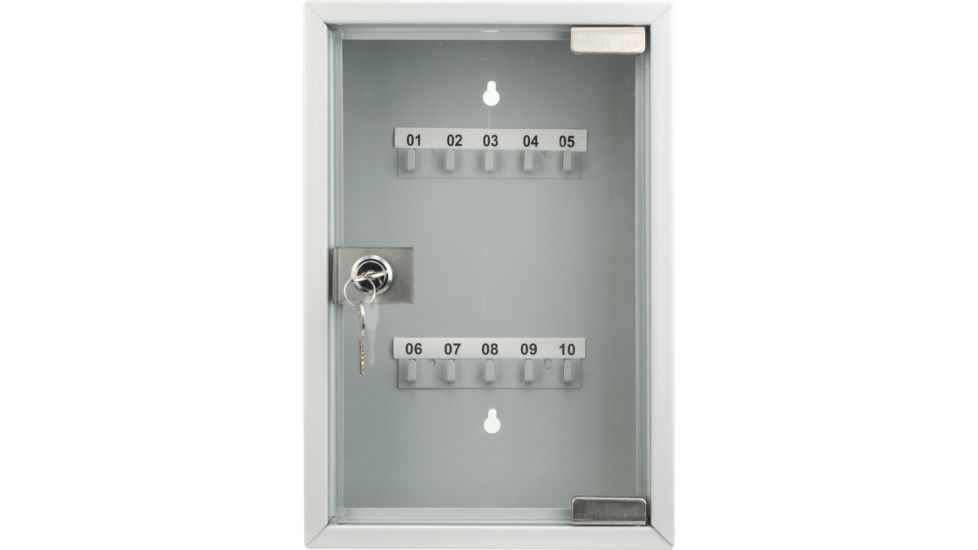 Barska 10 Position Key Cabinet w/Glass Door,Gray CB12986