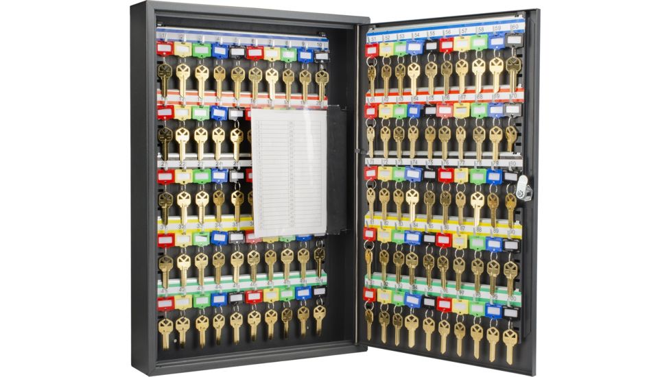 Barska 100 Position Key Cabinet with Key Lock , Black, Medium CB12964