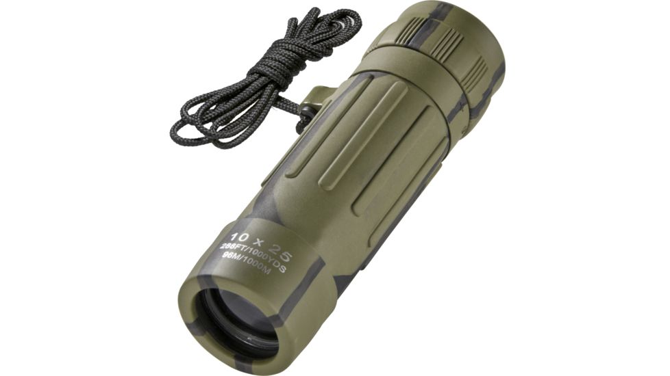 Barska 10x25 Lucid-View Pocket Roof BK-7 Prism Monocular, Camo - Box Pack AA1019