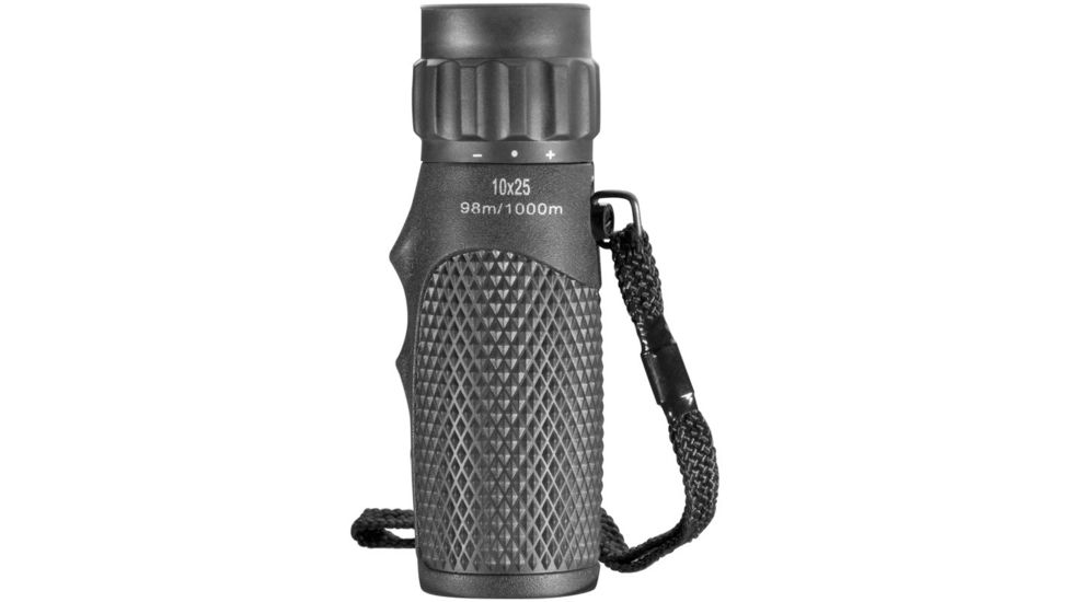 Barska 10x25 WP Blackhawk Monocular, BK7, Green Lens, Black AA12130