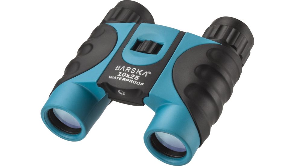 Barska 10x25mm Waterproof Compact Binocular, Blue, Small, AB12727
