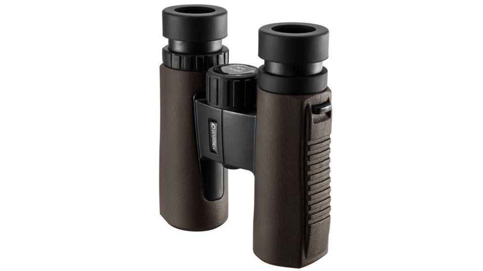 Barska 10x26mm WP Embark Binoculars, Roof Prism, BAK-4, Right Eye Diopter, Brown AB12678