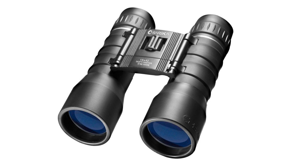 Barska 10x42, Lucid View Binocular, Black, Compact, Blue Lens