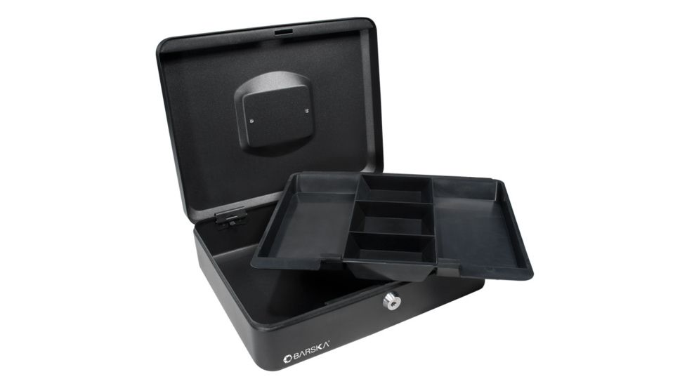 Barska 12in. Cash Box w/ Key, Fully Open CB11834