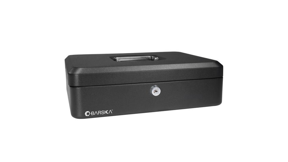 Barska 12in. Cash Box w/ Key Lock, Closed CB11834