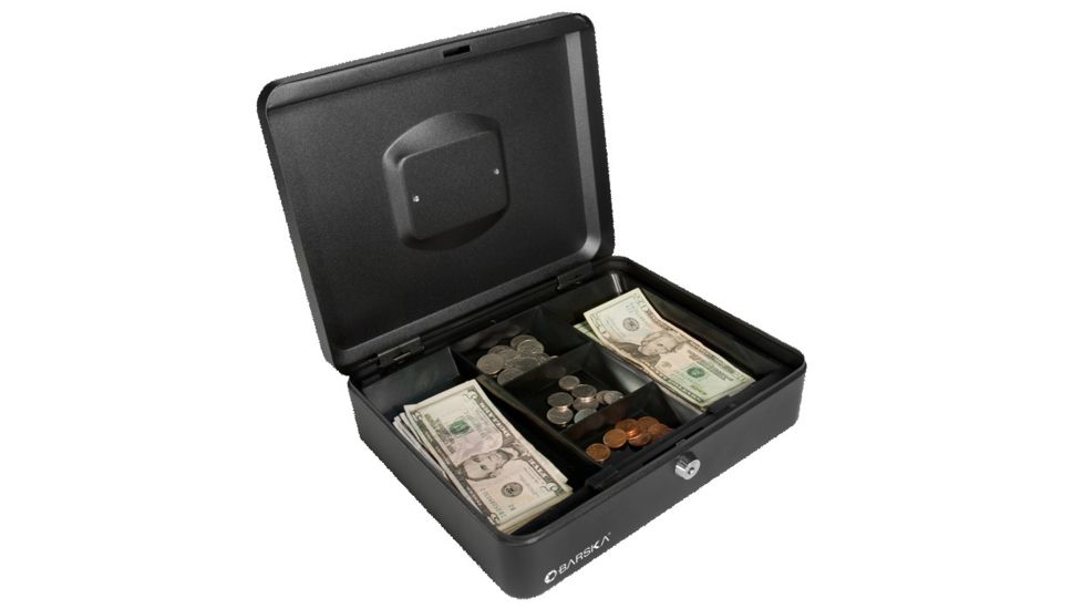 Barska 12in. Cash Box w/ Key Lock, In Use CB11834
