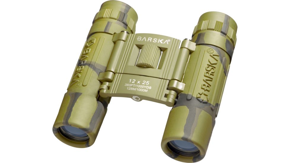 Barska Lucid View 12x25mm Roof Prism Compact Binoculars, Camo, AB11361