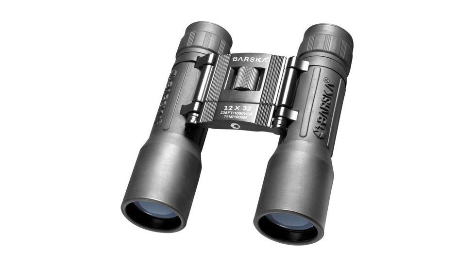 Barska 12x32 Lucid View Compact Roof Prism Binoculars, Black, Clam Pack AB10112