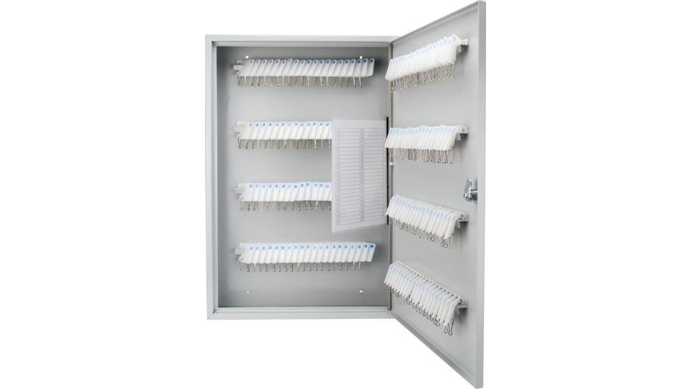 Barska 160 Key Lock Box Security Safe, White Tag, Steel, Gray, Outer Size 15 x 3 x 22 in CB12492