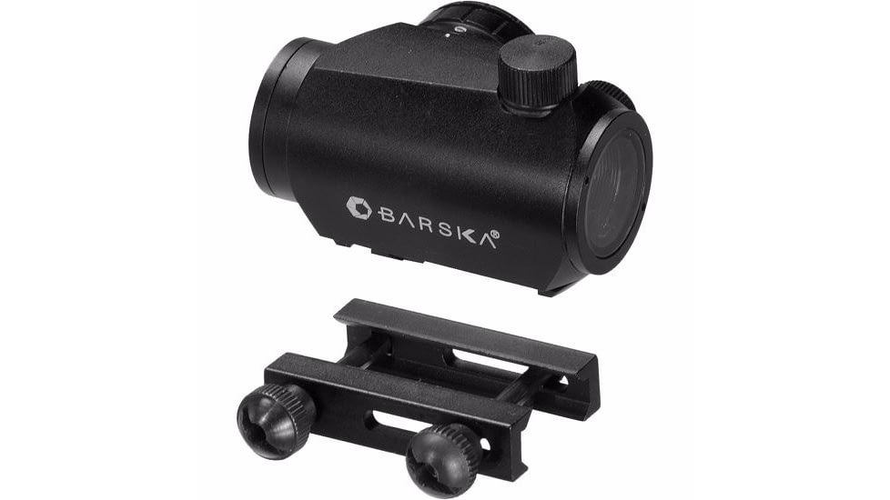 Barska 1x20 Dual Green/Red Dot Scope, Black, Dovetail/Weaver Base AC11586