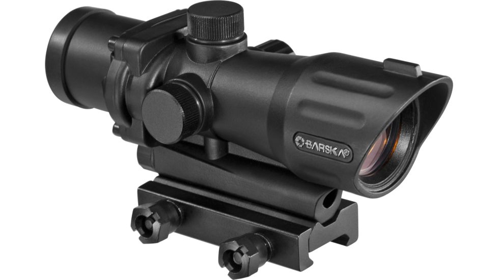 Barska 1x30 IR M16 Electro Sight Tactical Reticle Rifle Scope, Matte Black - AC10984