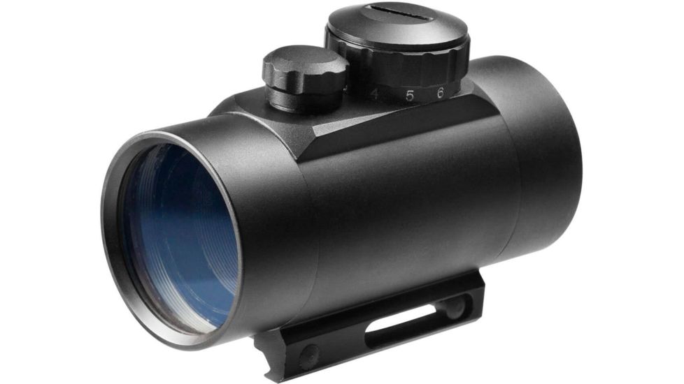 Barska 1x42mm Illuminated 5MOA Red Dot Scope, Black, Weaver Base - AC10330
