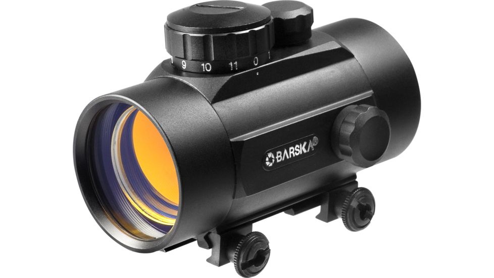 Barska 1x42mm Illuminated 5MOA Red Dot Scope, Black, Weaver Base - AC10330