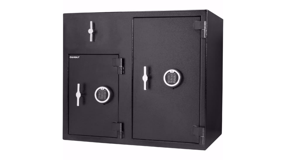 Barska 2.58/4.68 Cu Ft Rotary Two Keypad Depository Security Safe, Black, Large, AX13522