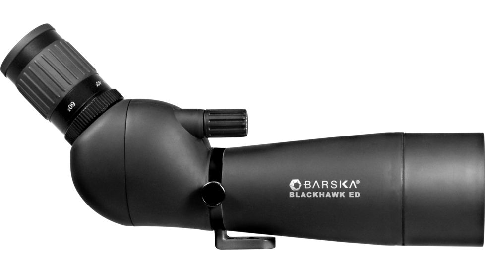 Barska 20-60x60mm Blackhawk ED Spotting Scope Angled, Black, Medium, AD11520