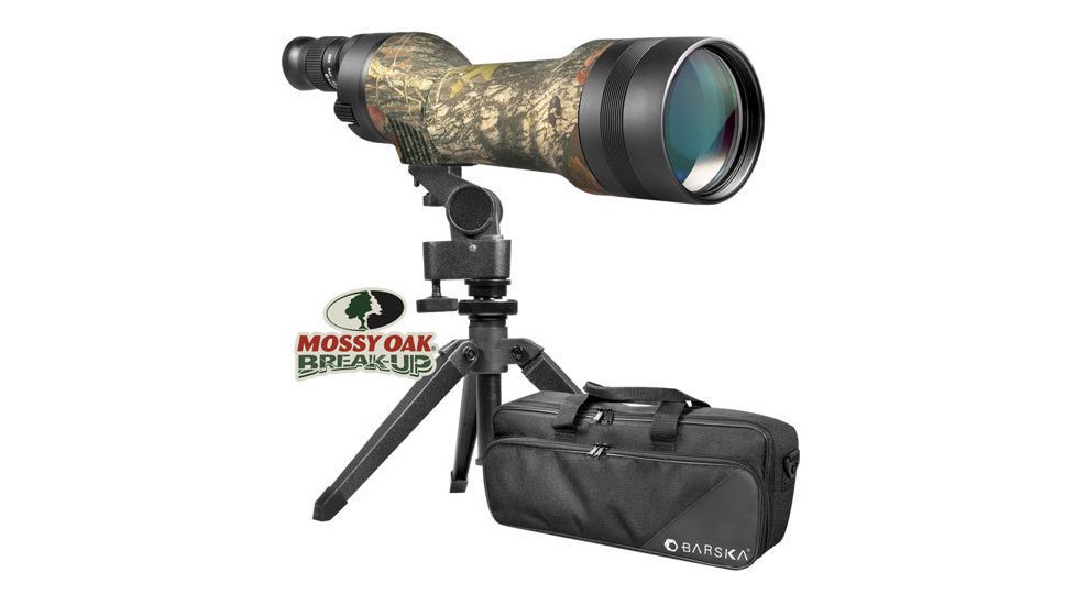 Barska Spotter Pro 22-66x80 Straight-Body Spotting Scope - Mossy Oak Camo, w/ Tripod, Case AD11116