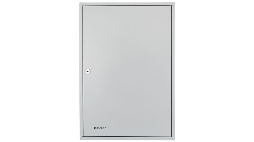 Barska 240 Key Lock Box Security Safe, White Tag, Steel, White, Outer Size 15 x 5.5 x 21.75 in CB12494