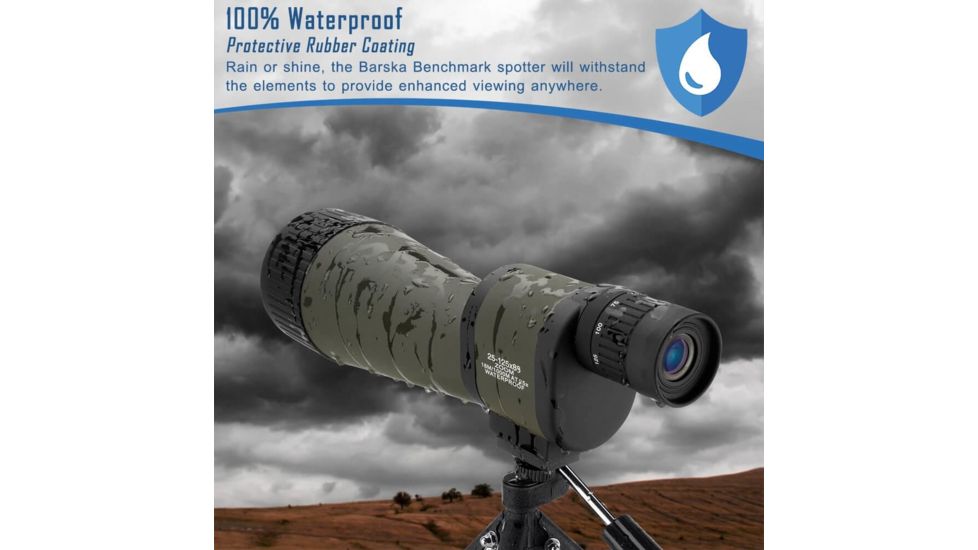 Barska 25-125x88 WP, Benchmark Spotting Scope, Straight, w/ 2 Tripods, 2 Cases
