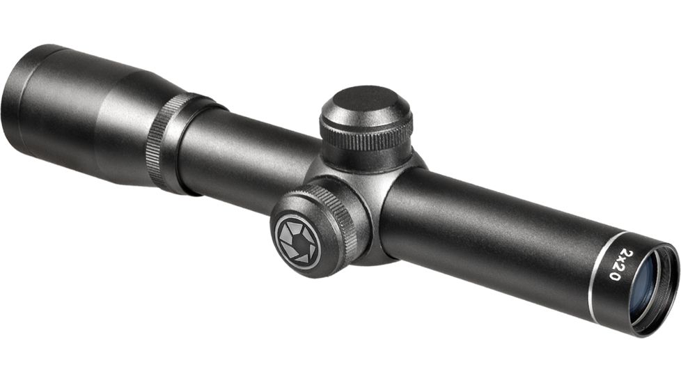 Barska 2x20 Contour Waterproof Pistol Scope, Matte Black, 30/30 Reticle - AC10840