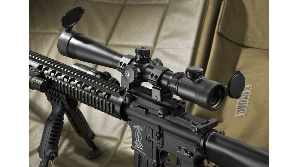 Barska 3.5-10x40 IR SWAT Tactical Rifle Scope, Black Matte, Mil-Dot Reticle AC10814