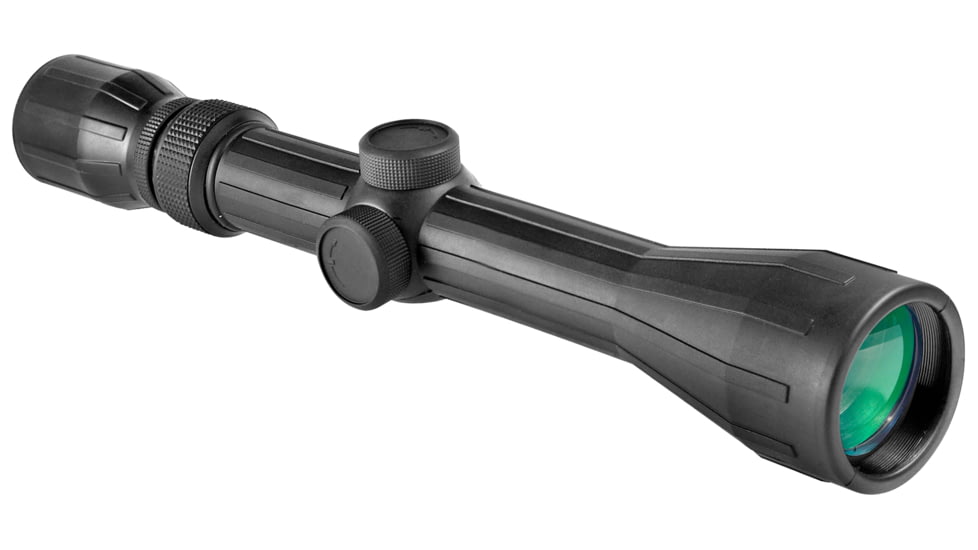 Barska 3-9x40 Millimeter Rubber Armor Contour Rifle Scope - 4A Mil Plex Illuminated Reticle w/Rings