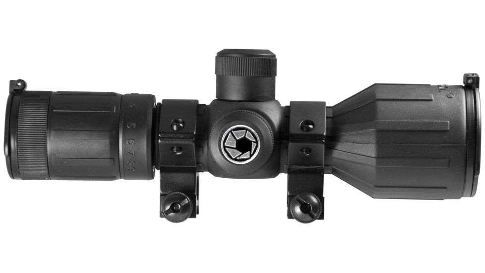 Barska 3-9x40 Millimeter Rubber Armor Contour Rifle Scope - 4A Mil Plex Reticle w/Rings