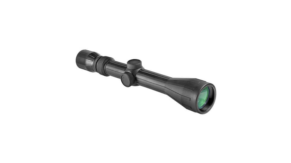 Barska 3-9x40 Millimeter Rubber Armor Contour Rifle Scope - 4A Mil Plex Illuminated Reticle with rings