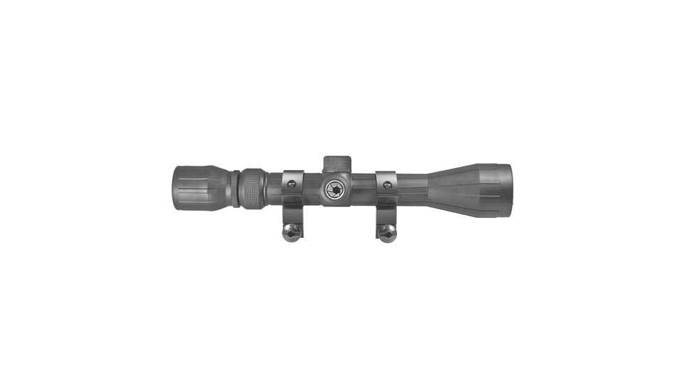 Barska 3-9x40 Millimeter Rubber Armor Contour Rifle Scope - 4A Mil Plex Illuminated Reticle with rings