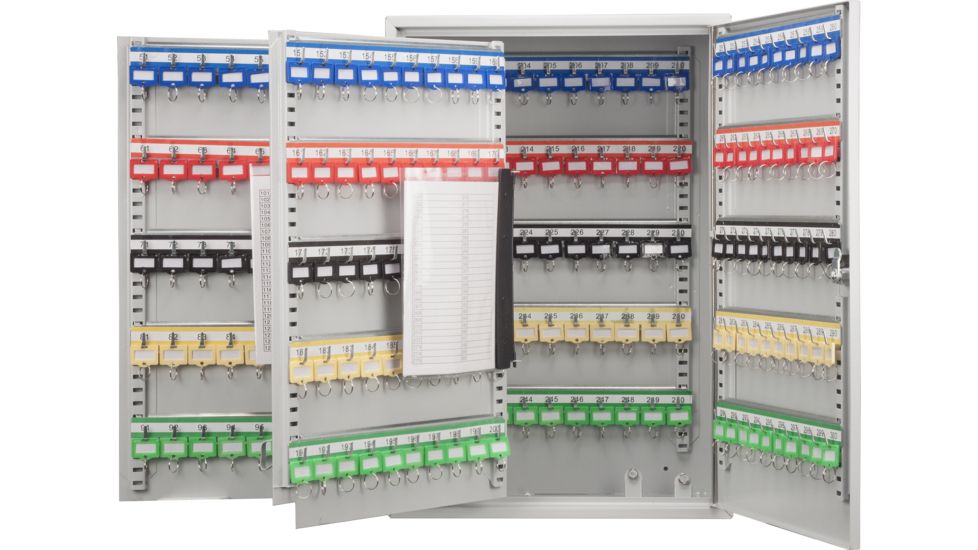 Barska 300 Position Key Cabinet with Key Lock, Grey, Medium CB13238