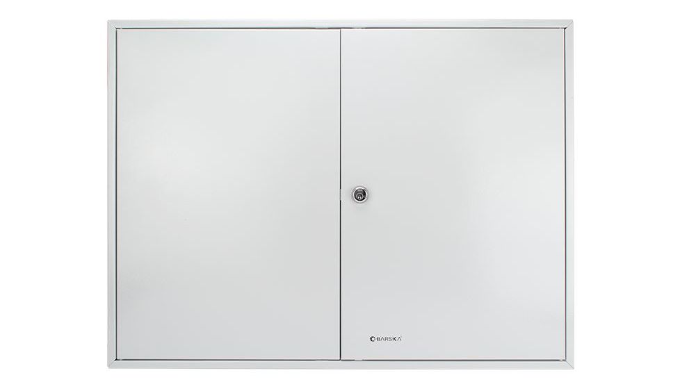 Barska 320 Key Lock Box Security Safe, White Tag, Steel, White CB12698