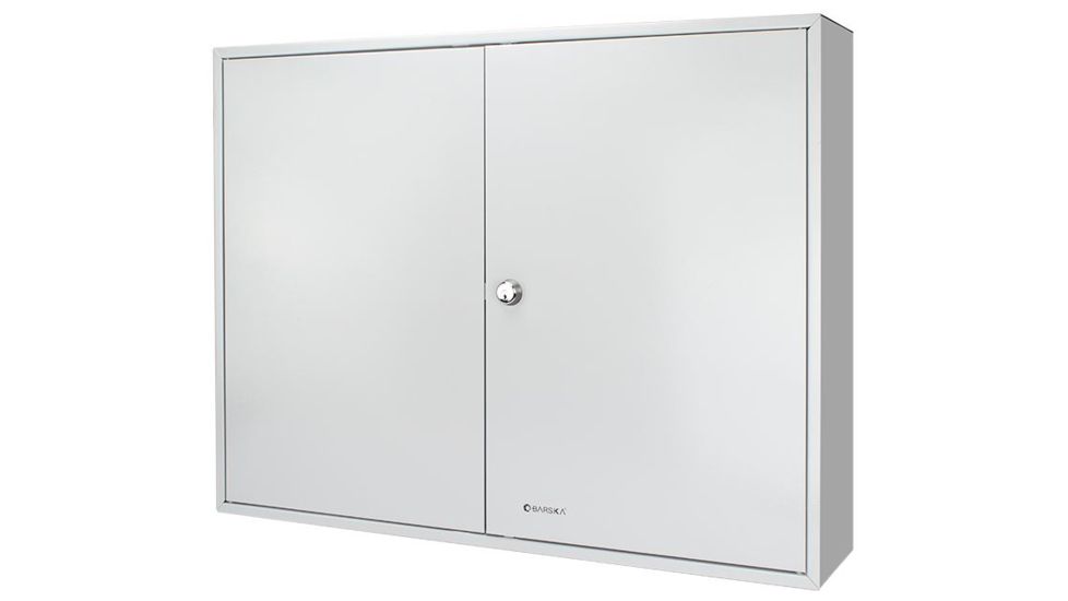 Barska 320 Key Lock Box Security Safe, White Tag, Steel, White CB12698