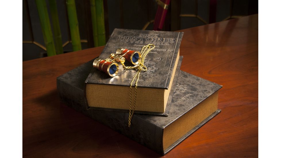 Barska 3x25 Blue Line Opera Glass Theater Binoculars w/ Necklace &amp; Pouch - Ruby