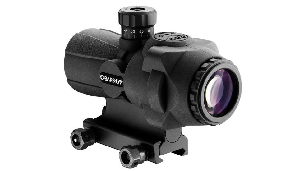 Barska 3x30mm ARX-Pro Prism Rifle Scope, 1/4 MOA, Rubber Armored, Black AC12692