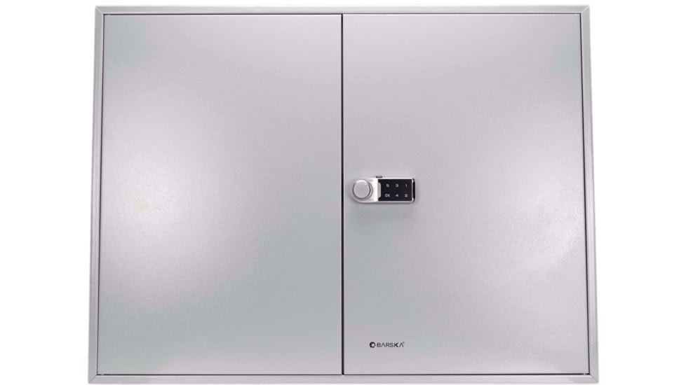 Barska 400 Keys Adjustable Key Lock Box w/ Digital Lock, Grey, Medium, CB13604