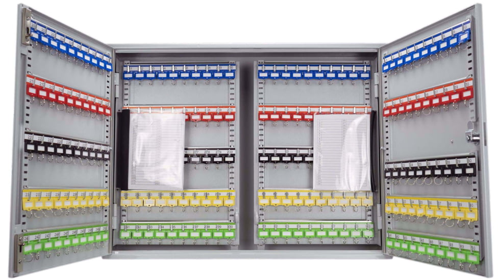 Barska 400 Keys Adjustable Key Lock Box w/ Digital Lock, Grey, Medium, CB13604