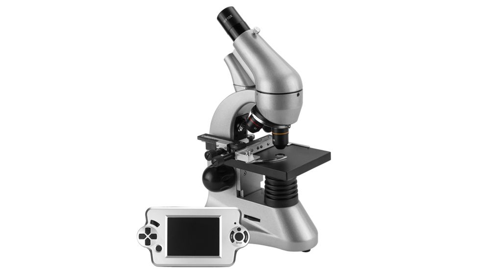 Barska 40x, 100x, 400x, 4MP Digital Microscope w/ Screen, Silver, 3.5in. Screen AY12226