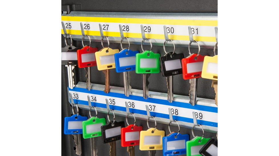 Barska 48 Key Adjustable Lock Box Security Safe w/ Key Lock, Steel, Black CB12484