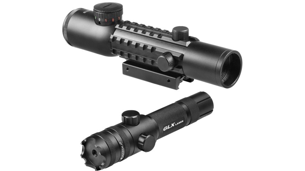 Barska 4x28 IR Electro Sight / GLX Green Laser Sight Combo Pack DA12192